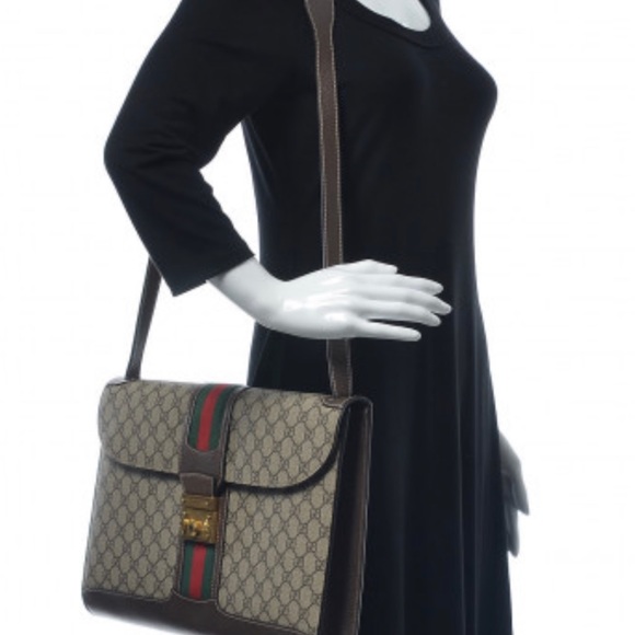 New Gucci Supreme Padlock Web Messenger Crossbody Business Bag - Picture 10 of 11